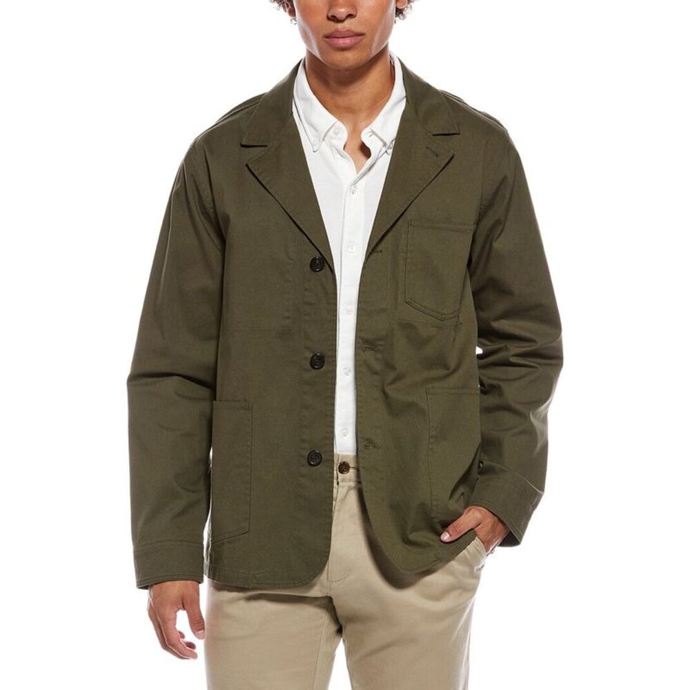 Officine Générale Mens Officine Generale Sycamore Twill Jacket, Green